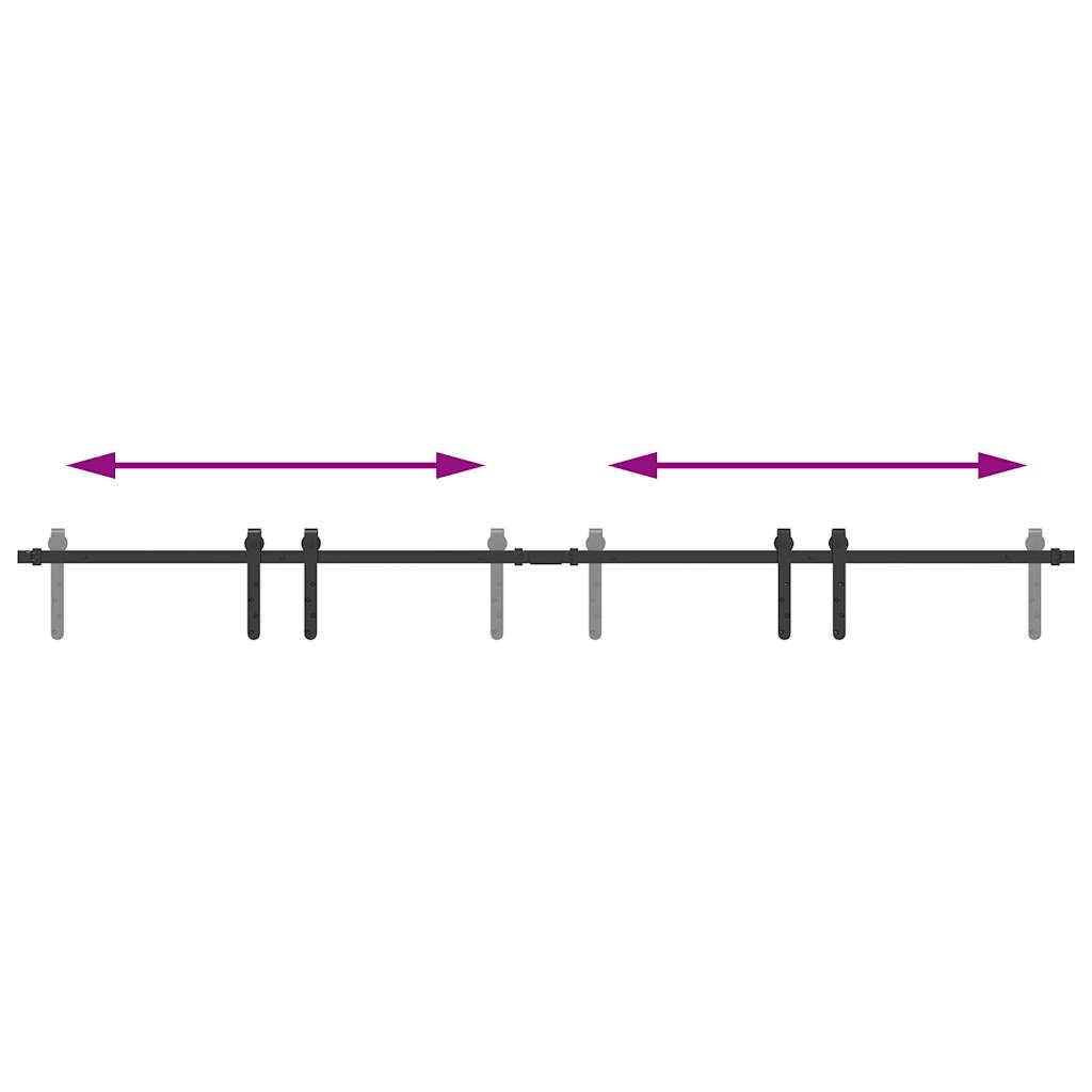  Sliding Cabinet Door Kit 200 cm Carbon Steel