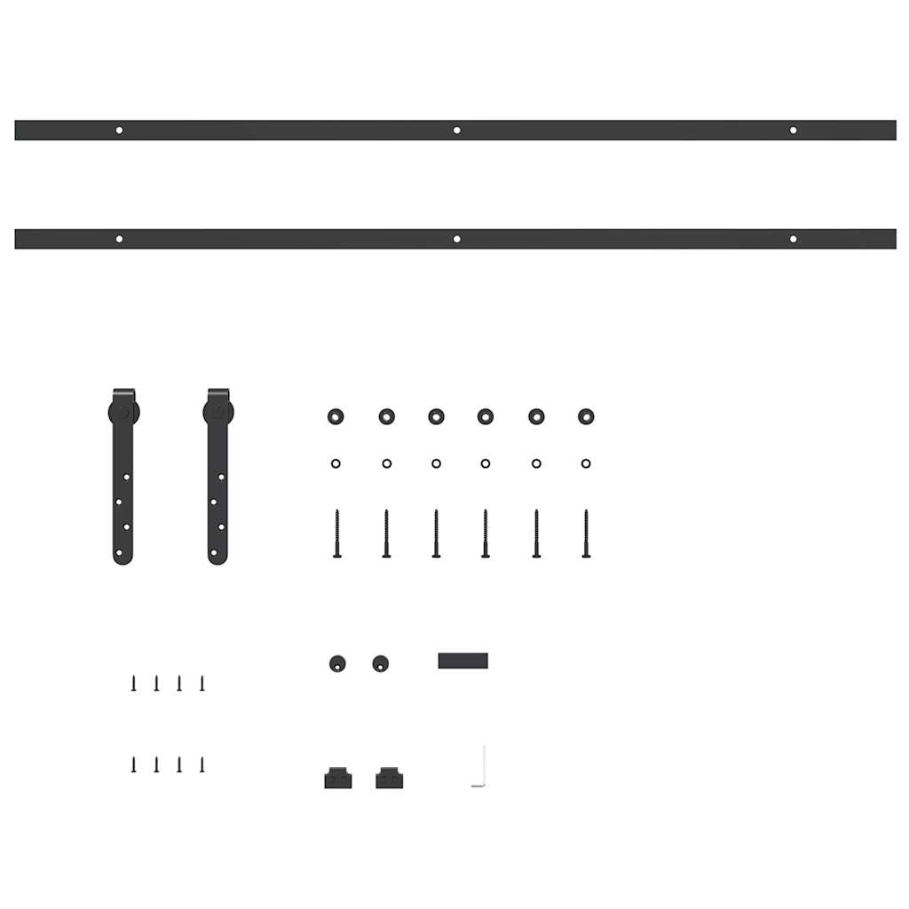  Sliding Cabinet Door Kit 213 cm Carbon Steel