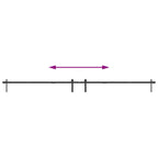  Sliding Cabinet Door Kit 244 cm Carbon Steel