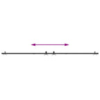 Sliding Cabinet Door Kit 244 cm Carbon Steel