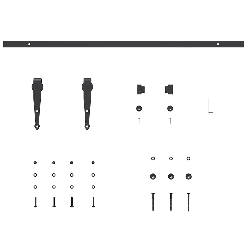 Sliding Cabinet Door Kit 91 cm Carbon Steel