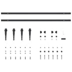 Sliding Cabinet Door Kit 200 cm Carbon Steel