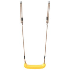 Outdoor Swing Seat for Kids Single with Adjustable Rope Yellow