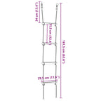 Rope Ladder for Kids with 4 Rungs Multicolour