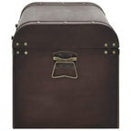 Treasure Chest with Latches Dark Brown 79.5x39.5x39.5 cm Plywood