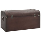 Treasure Chest with Latches Dark Brown 79.5x39.5x39.5 cm Plywood