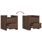 Bedside Cabinet Brown Oak 45x50x50 cm Engineered Wood