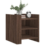 Bedside Cabinet Brown Oak 45x50x50 cm Engineered Wood