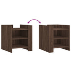 Bedside Cabinet Brown Oak 45x50x50 cm Engineered Wood