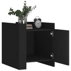 Bedside Cabinet Black 45x50x50 cm Engineered Wood