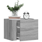 Wall-mounted Bedside Cabinet Grey Sonoma 45x30x35 cm
