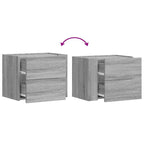 Wall-mounted Bedside Cabinet Grey Sonoma 45x30x35 cm