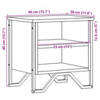 Bedside Cabinet Brown Oak 40x30x40 cm Engineered Wood
