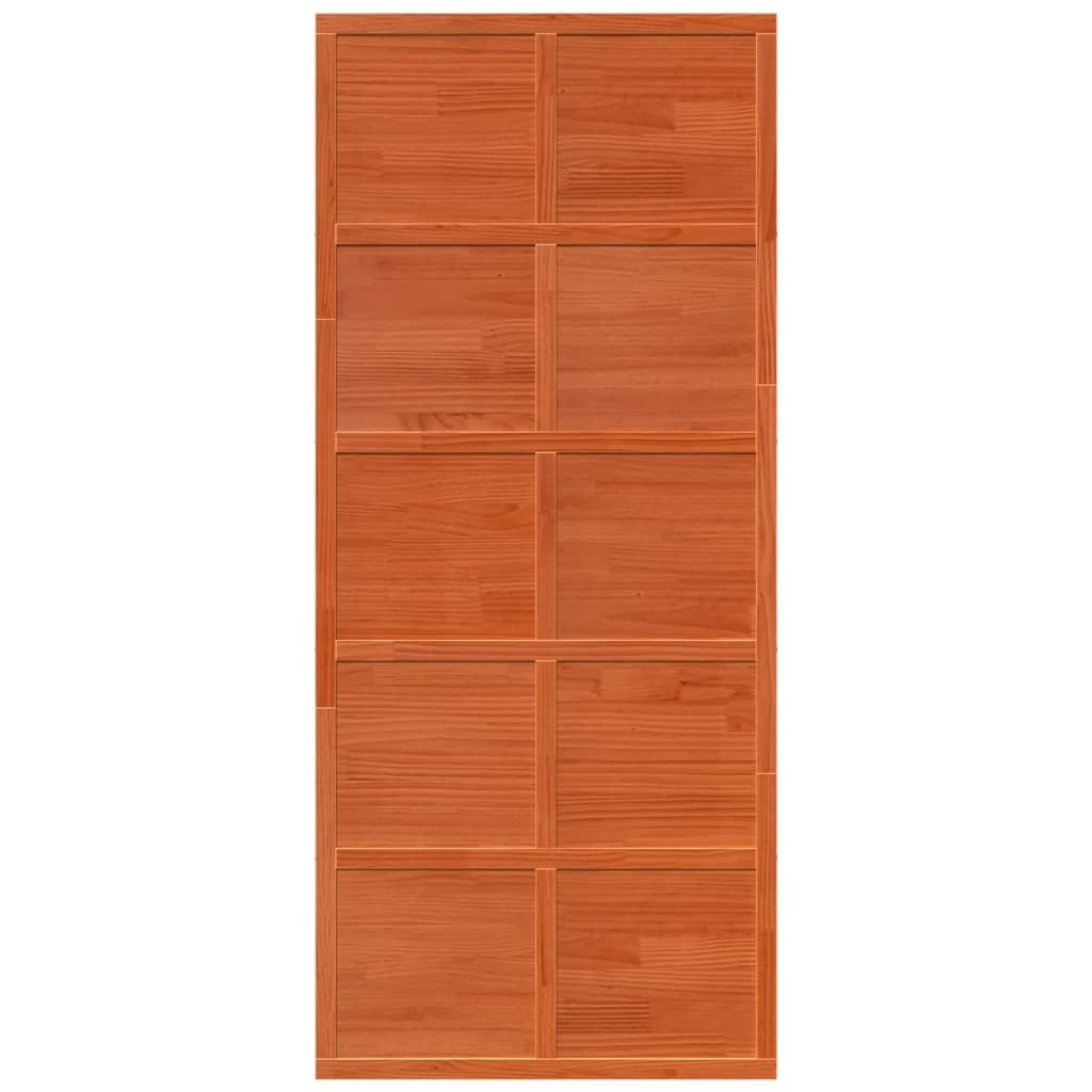 Barn Door Wax Brown 90x208 cm Solid Wood Pine