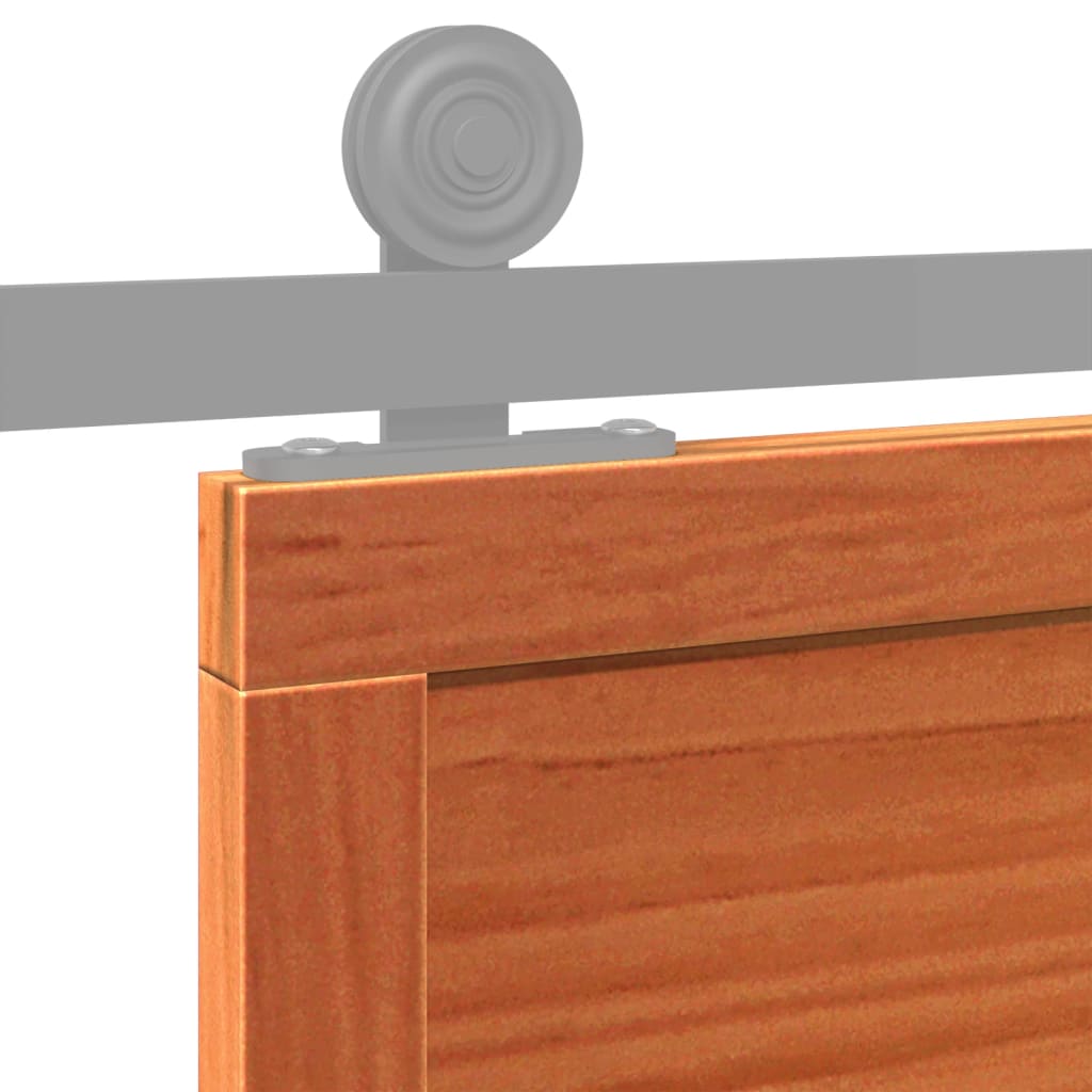 Barn Door Wax Brown 90x208 cm Solid Wood Pine