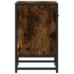 Bedside Cabinet Smoked Oak 40x31x50 cm Engineered Wood