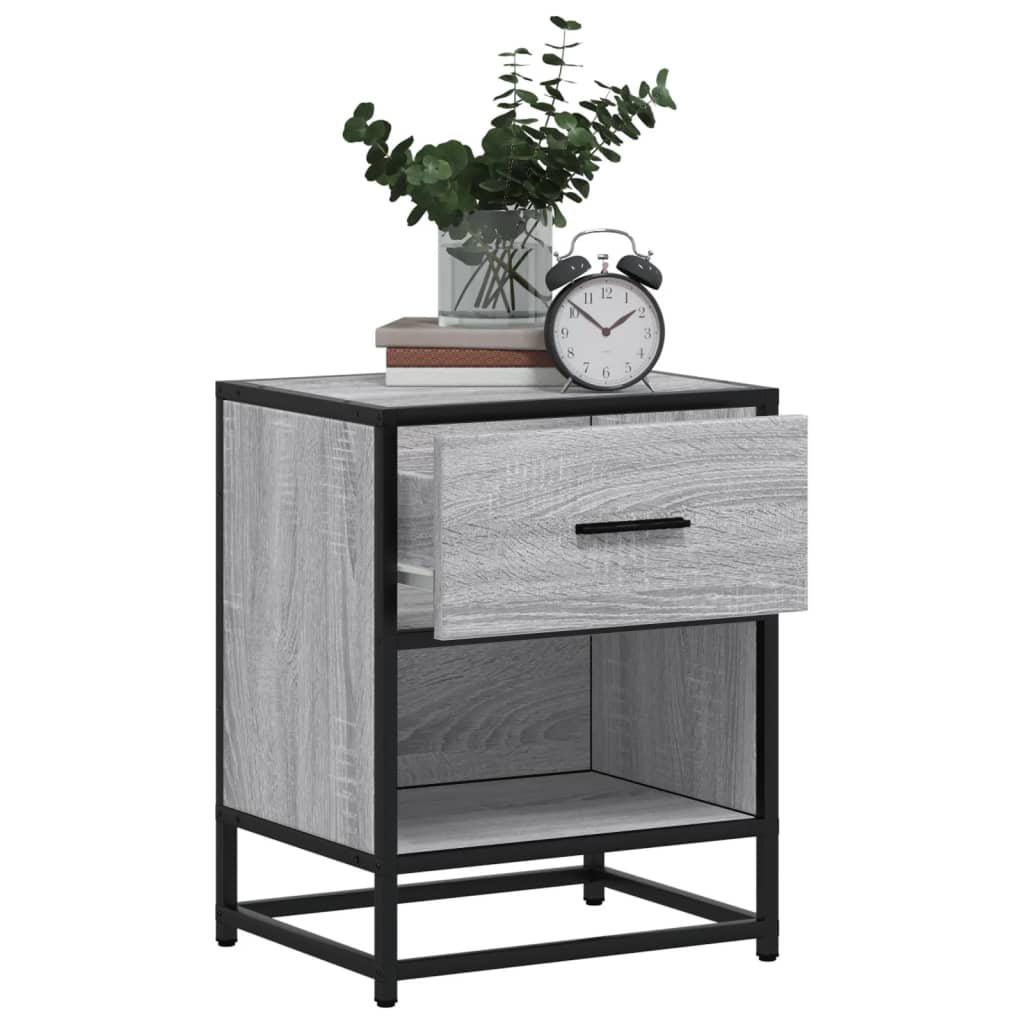 Bedside Cabinet Grey Sonoma 40x31x50 cm Engineered Wood