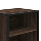 Bedside Cabinet Brown Oak 40x31x50 cm Engineered Wood and Metal