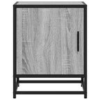 Bedside Cabinet Grey Sonoma 40x31x50 cm Engineered Wood and Metal