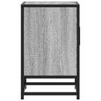 Bedside Cabinet Grey Sonoma 40x31x50 cm Engineered Wood and Metal