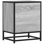 Bedside Cabinet Grey Sonoma 40x31x50 cm Engineered Wood and Metal