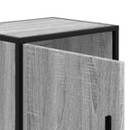 Bedside Cabinet Grey Sonoma 40x31x50 cm Engineered Wood and Metal