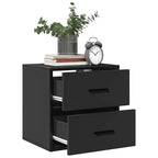 Wall-mounted Bedside Cabinets 2 pcs Black 40x31x39.5 cm