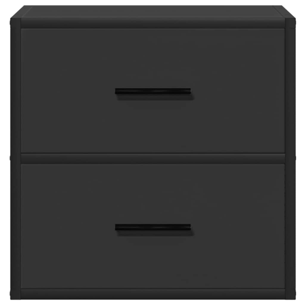 Wall-mounted Bedside Cabinets 2 pcs Black 40x31x39.5 cm