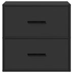 Wall-mounted Bedside Cabinets 2 pcs Black 40x31x39.5 cm
