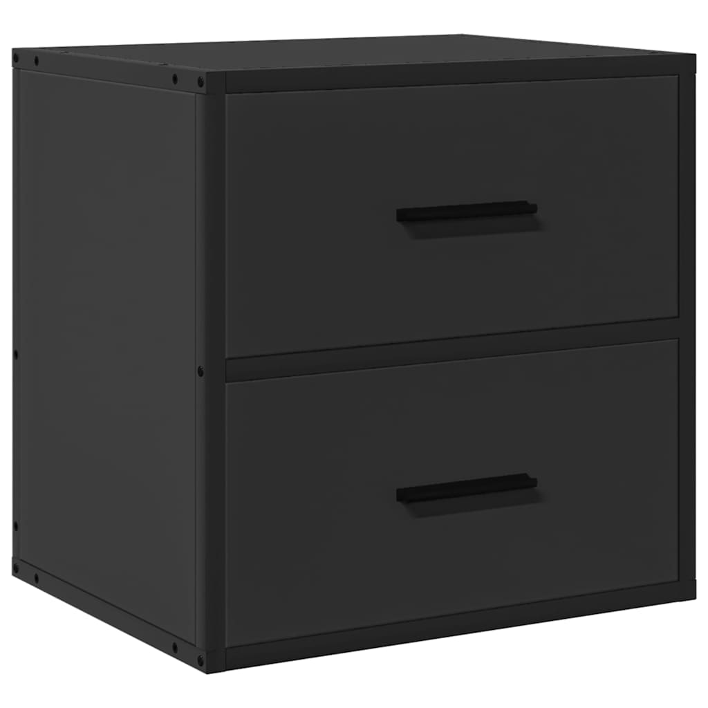 Wall-mounted Bedside Cabinets 2 pcs Black 40x31x39.5 cm