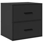 Wall-mounted Bedside Cabinets 2 pcs Black 40x31x39.5 cm