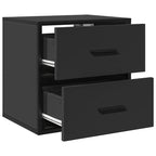Wall-mounted Bedside Cabinets 2 pcs Black 40x31x39.5 cm