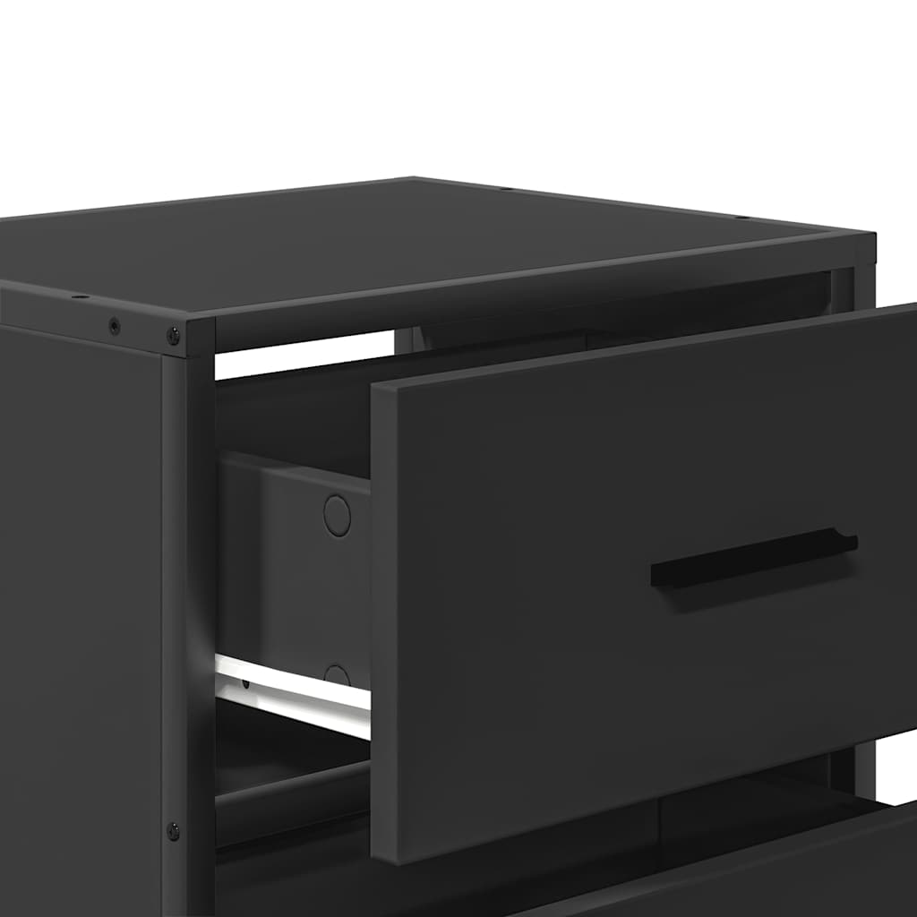 Wall-mounted Bedside Cabinets 2 pcs Black 40x31x39.5 cm