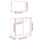 2 Piece Bathroom Furniture Set Sonoma Oak Engineered Wood