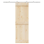 Sliding Door Hardware Kit 200 cm Stainless Steel Silver