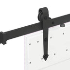 Sliding Door Hardware Kit 152.5 cm Steel Black