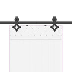 Sliding Door Hardware Kit 213.5 cm Steel Black