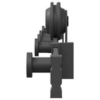 Sliding Door Hardware Kit 152.5 cm Steel Black