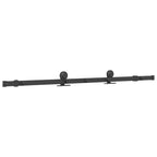 Sliding Door Hardware Kit 152.5 cm Steel Black