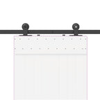 Sliding Door Hardware Kit 152.5 cm Steel Black