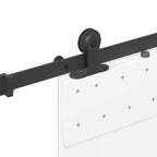 Sliding Door Hardware Kit 152.5 cm Steel Black