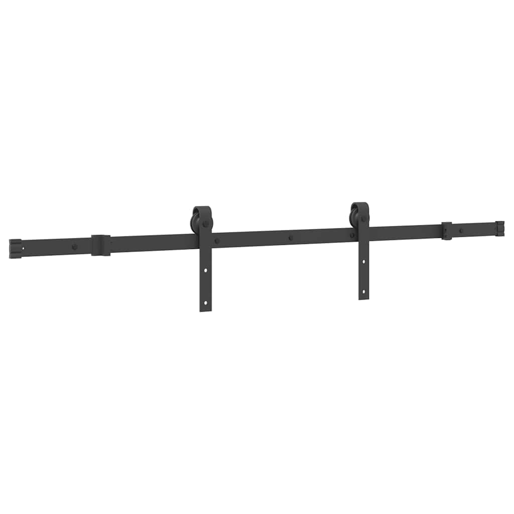 Sliding Door Hardware Kit 152.5 cm Steel Black