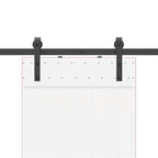 Sliding Door Hardware Kit 152.5 cm Steel Black