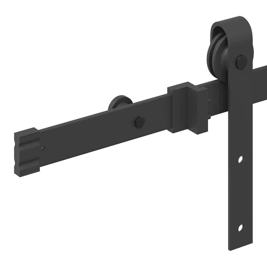 Sliding Door Hardware Kit 152.5 cm Steel Black