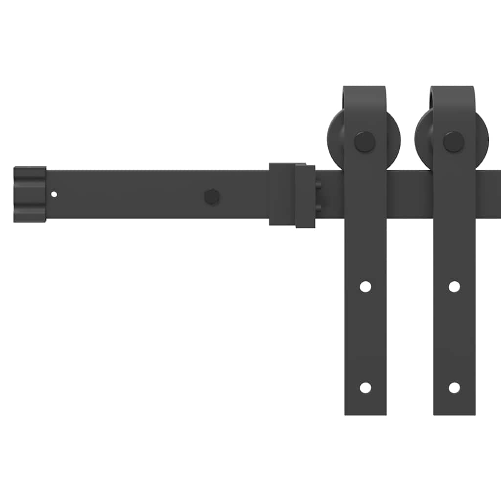 Sliding Door Hardware Kit 152.5 cm Steel Black