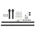 Sliding Door Hardware Kit 213 cm Steel Black