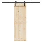 Sliding Door Hardware Kit 213 cm Steel Black