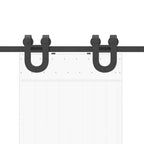 Sliding Door Hardware Kit 183 cm Steel Black