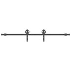 Sliding Door Hardware Kit 200 cm Steel Black