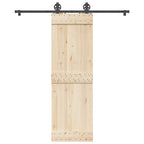 Sliding Door Hardware Kit 183 cm Steel Black